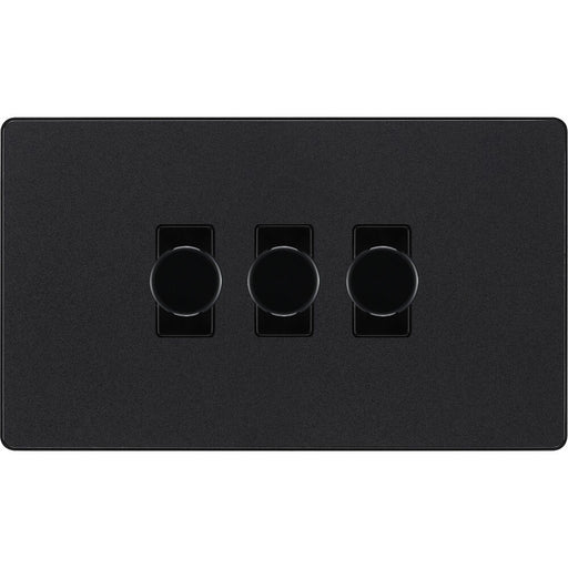BG Evolve Matt Black 3G Dimmer Switch PCDMB83B Available from RS Electrical Supplies