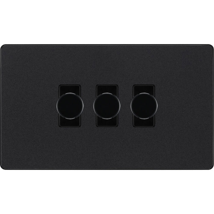 BG Evolve Matt Black 3G Dimmer Switch PCDMB83B Available from RS Electrical Supplies