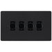 BG Evolve Matt Black 4G Dimmer Switch PCDMB84B Available from RS Electrical Supplies