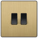 BG Evolve Satin Brass 2W & Intermediate Light Switch PCDSB2WINTB Available from RS Electrical Supplies