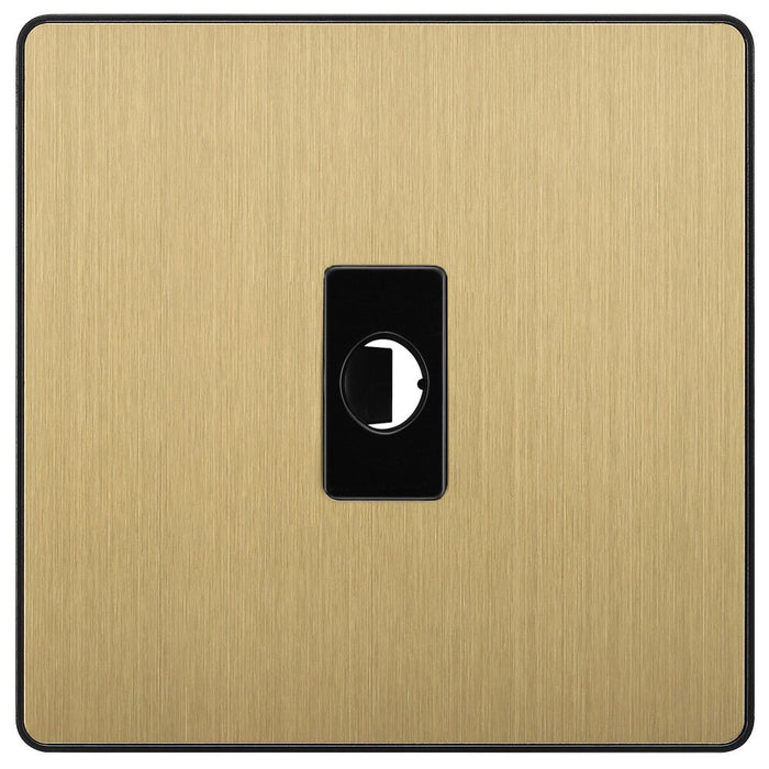 BG Evolve Satin Brass Flex Outlet PCDSBFLEXB Available from RS Electrical Supplies