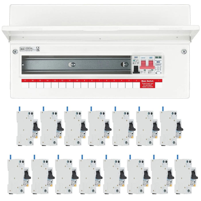 BG Fortress 15 Way 100A Main Switch Consumer Unit SPD with RCBOs