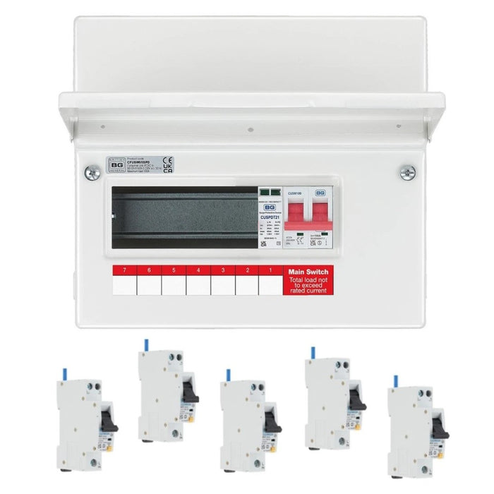 BG Fortress 6 Way 100A Main Switch Consumer Unit SPD and RCBOs