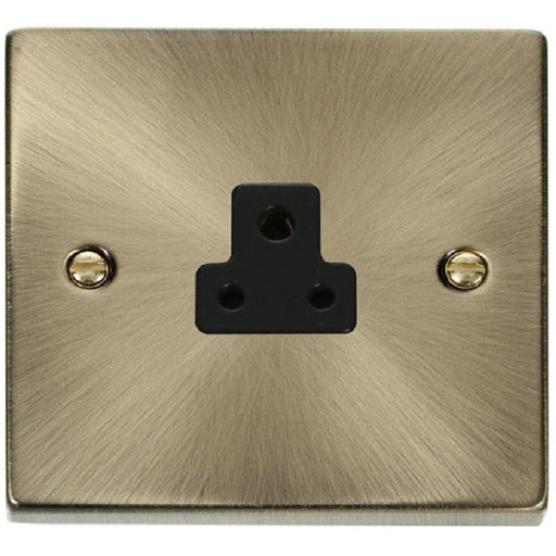 Click Deco Antique Brass 2A Unswitched Socket VPAB039BK Available from RS Electrical Supplies