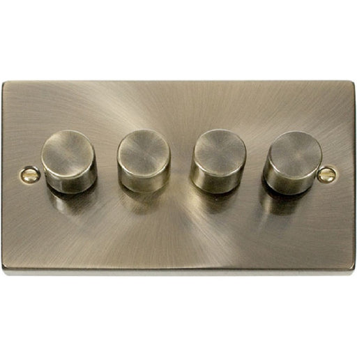 Click Deco Antique Brass 4G LED Dimmer Switch VPAB164 Available from RS Electrical Supplies