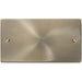 Click Deco Antique Brass Double Blank Plate VPAB061 Available from RS Electrical Supplies