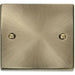 Click Deco Antique Brass Single Blank Plate VPAB060 Available from RS Electrical Supplies