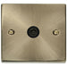Click Deco Antique Brass TV Socket VPAB065BK Available from RS Electrical Supplies