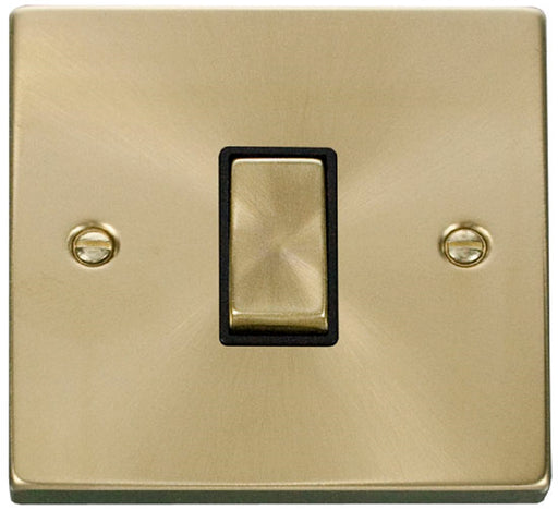 Click-Deco-Satin-Brass-1G-Light-Switch-VPSB411BK-Available-from-RS-Electrical-Supplies