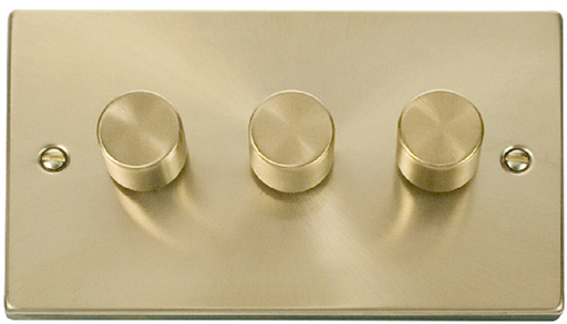 Click-Deco-Satin-Brass-3G-LED-Dimmer-Switch-VPSB163-Available-from-RS-Electrical-Supplies
