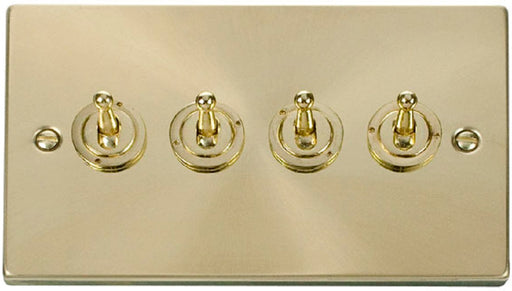 Click-Deco-Satin-Brass-4G-Toggle-Switch-VPSB424-Available-from-RS-Electrical-Supplies