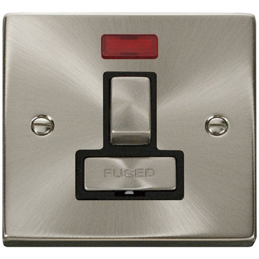 Click Deco Satin Chrome 13A Switched Spur Neon VPSC752BK Available from RS Electrical Supplies