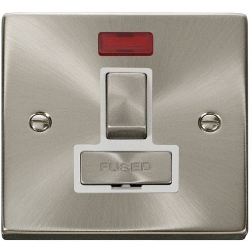 Click Deco Satin Chrome 13A Switched Spur Neon VPSC752WH Available from RS Electrical Supplies
