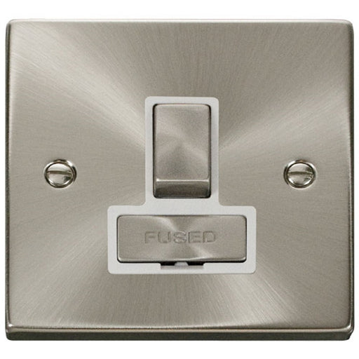 Click Deco Satin Chrome 13A Switched Spur VPSC751WH Available from RS Electrical Supplies