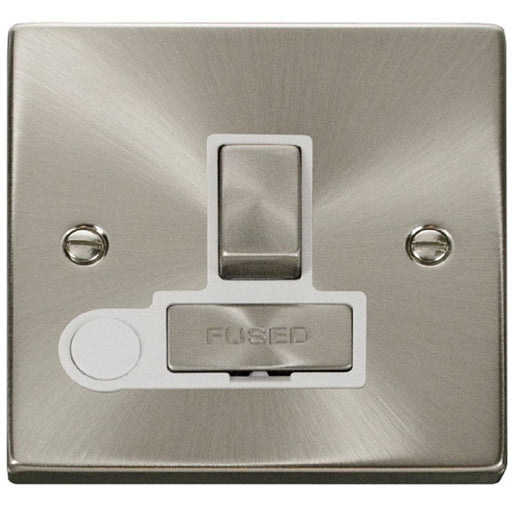 Click Deco Satin Chrome 13A Switched Spur with Flex VPSC551WH Available from RS Electrical Supplies