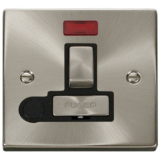 Click Deco Satin Chrome 13A Switched Spur with Flex and Neon VPSC552BK Available from RS Electrical Supplies