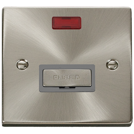Click Deco Satin Chrome 13A Unswitched Spur Neon VPSC753GY Available from RS Electrical Supplies