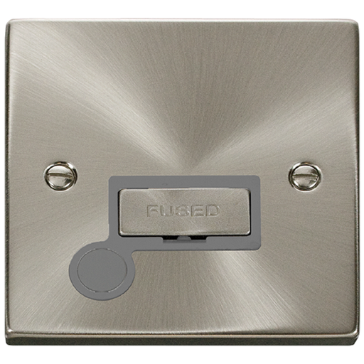 Click Deco Satin Chrome 13A Unswitched Spur with Flex VPSC550GY Available from RS Electrical Supplies