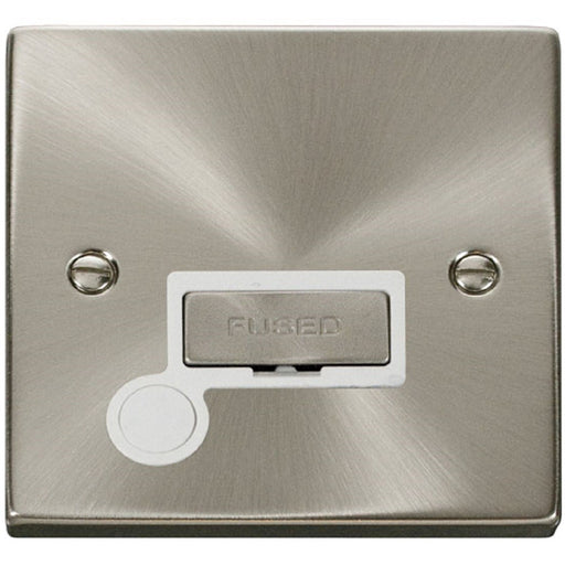 Click Deco Satin Chrome 13A Unswitched Spur with Flex VPSC550WH Available from RS Electrical Supplies