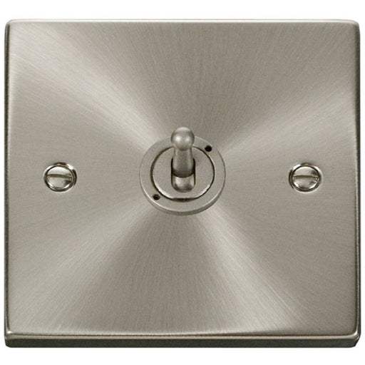 Click Deco Satin Chrome 1G Toggle Switch VPSC421 Available from RS Electrical Supplies