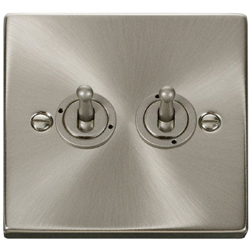 Click Deco Satin Chrome 2G Toggle Switch VPSC422 Available from RS Electrical Supplies