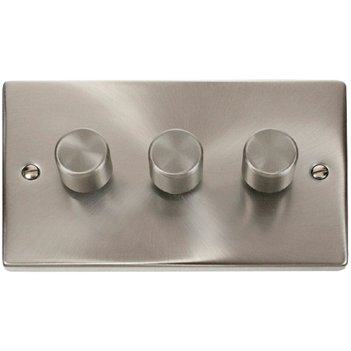 Click Deco Satin Chrome 3G LED Dimmer Switch VPSC163 Available from RS Electrical Supplies