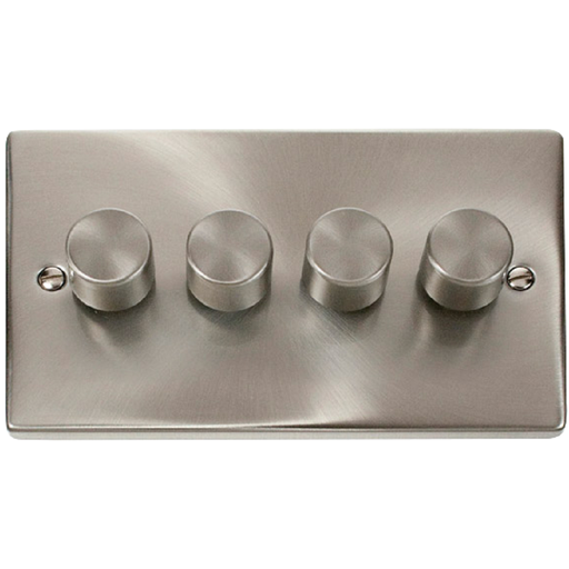 Click Deco Satin Chrome 4G LED Dimmer Switch VPSC164 Available from RS Electrical Supplies