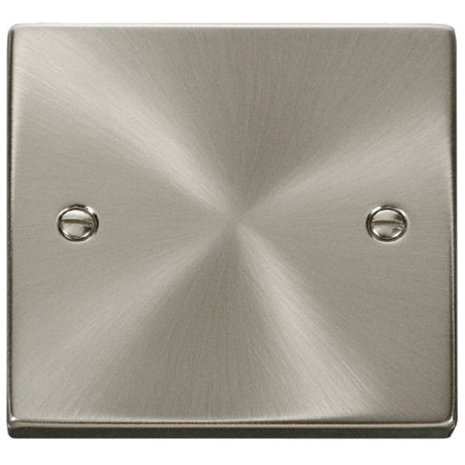 Click Deco Satin Chrome Single Blank Plate VPSC060 Available from RS Electrical Supplies