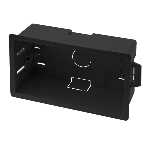 Click Essential Deep Dry Lining Box Black 35mm double pattress WA088PBK Available from RS Electrical Supplies