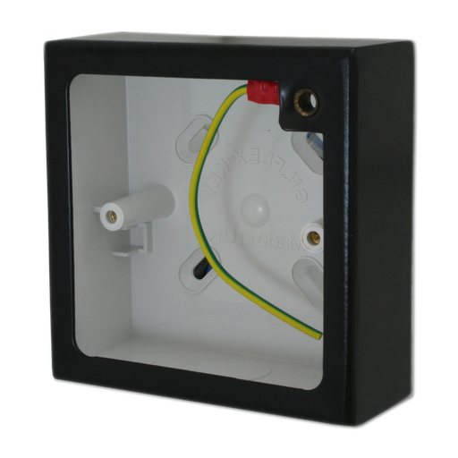 G&H Electrical Matt Black 1G Surface Back Box Pattress 709FB Available from RS Electrical Supplies