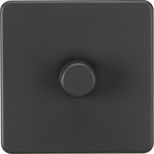 Knightsbridge Screwless Anthracite 1G Dimmer Switch SF2191AT Available from RS Electrical Supplies