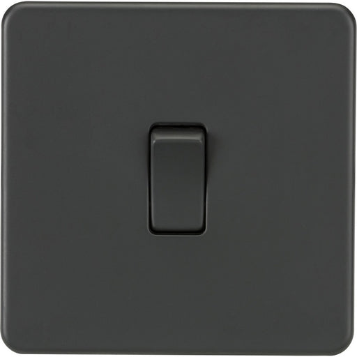 Knightsbridge Screwless Anthracite 1G Light Switch SF2000AT Available from RS Electrical Supplies