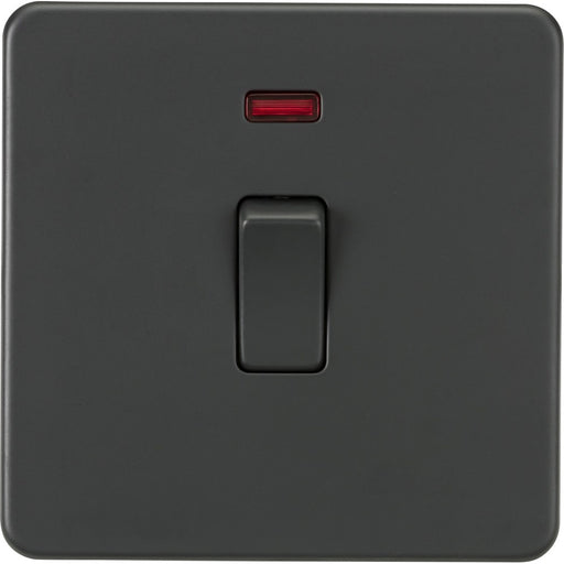 Knightsbridge Screwless Anthracite 20A Double Pole Switch with Neon SF8341NAT Available from RS Electrical Supplies