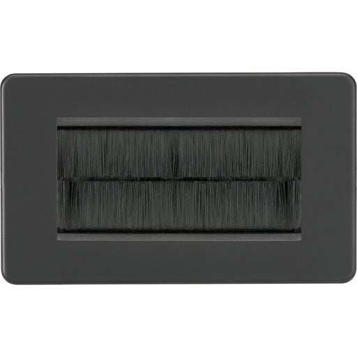 Knightsbridge Screwless Anthracite 4G Cable Brush Outlet SF4GATBR Available from RS Electrical Supplies