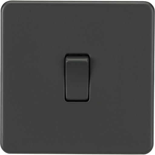 Knightsbridge Screwless Anthracite Intermediate Light Switch SF1200AT Available from RS Electrical Supplies