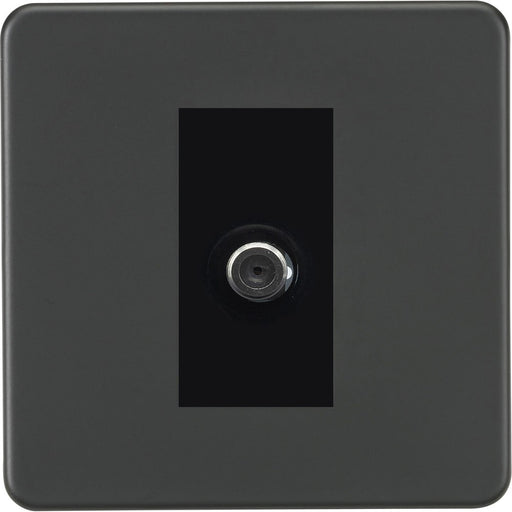 Knightsbridge Screwless Anthracite Satellite Socket SF0150MAT Available from RS Electrical Supplies