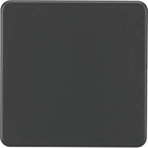 Knightsbridge Screwless Anthracite Single Blank Plate SF8350AT Available from RS Electrical Supplies