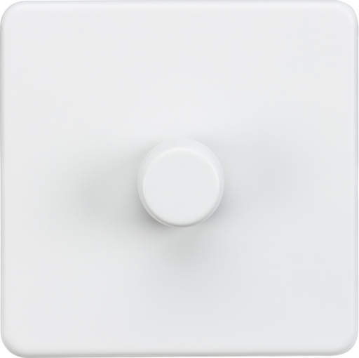 Knightsbridge Screwless Matt White 1G Dimmer Switch SF2191MW Available from RS Electrical Supplies