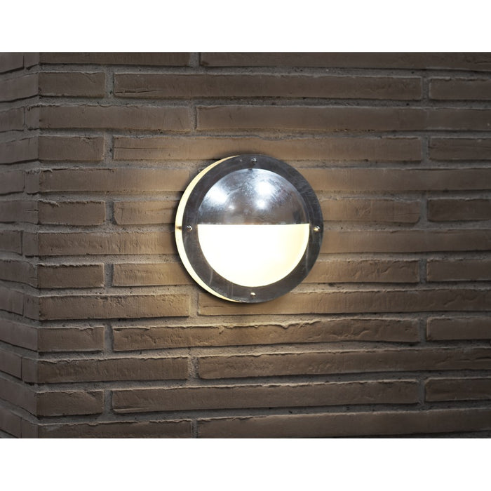 Nordlux Malte Half Shade Galvanised Outdoor Wall Light 21841031