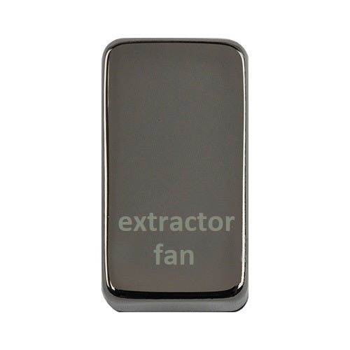 Schneider Ultimate Black Nickel Extractor Fan Rocker Cap GUGREFBN Available from RS Electrical Supplies