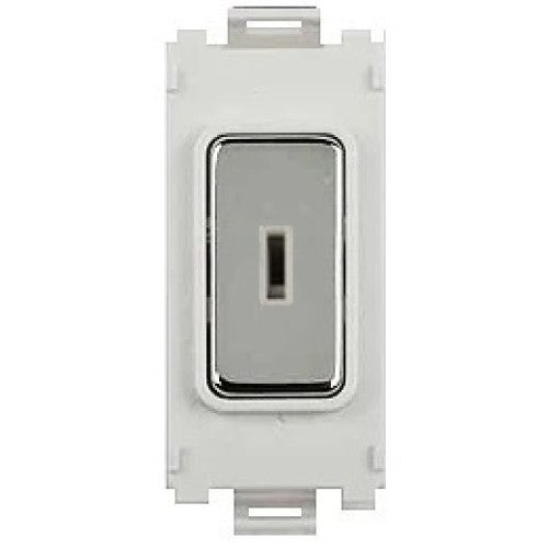 Schneider Ultimate Polished Chrome 20A 2 Way Key Grid Module GUG202KWMS Available from RS Electrical Supplies