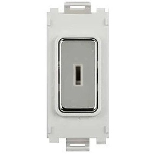 Schneider Ultimate Polished Chrome 20A DP Key Grid Module GUG20DPKWMS Available from RS Electrical Supplies