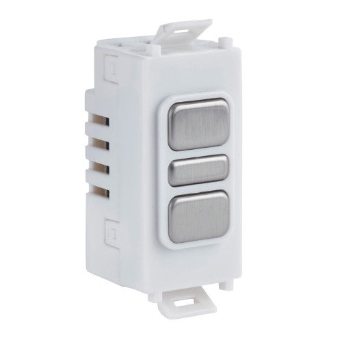 Schneider Ultimate Stainless Steel Electronic LED Dimmer Grid Module GGBGUGEMDIMLWSS Available from RS Electrical Supplies