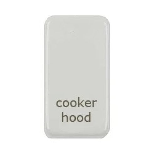 Schneider Ultimate White Metal Cooker Hood Rocker Cap GUGRCHPW Available from RS Electrical Supplies