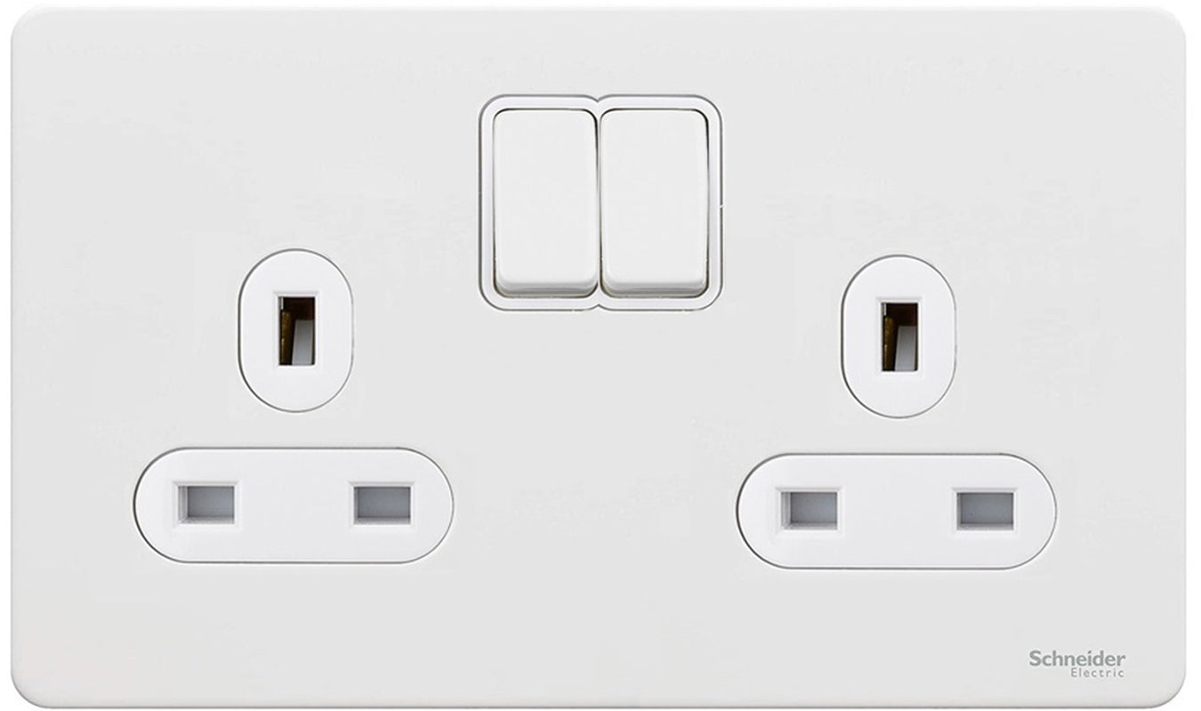 Schneider Ultimate Screwless White metal switches and sockets
