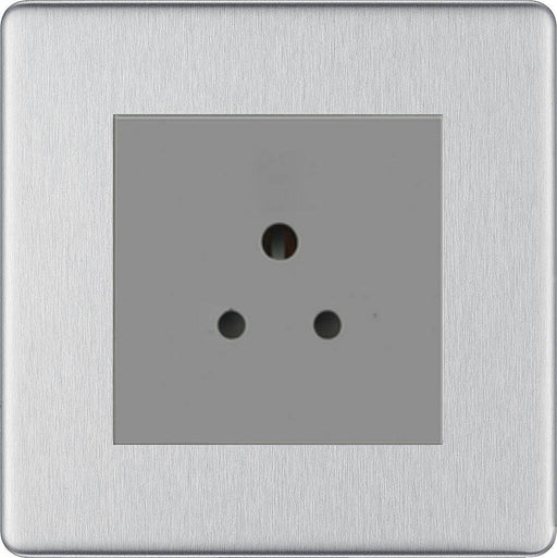 BG Nexus Screwless Brushed Steel 2A Unswitched Socket FBS28MG Available from RS Electrical Supplies
