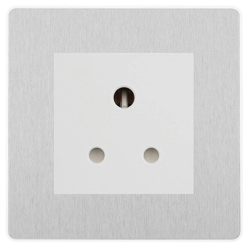 BG Evolve Brushed Steel 5A Unswitched Socket PCDBS5AUSSW Available from RS Electrical Supplies