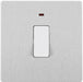 BG Evolve Brushed Steel 20A Double Pole Switch with LED PCDBS31W Available from RS Electrical Supplies