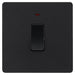 BG Evolve Matt Black 20A Double Pole Switch with LED PCDMB31B Available from RS Electrical Supplies