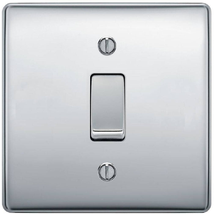 BG Nexus Metal Polished Chrome 20A Double Pole Switch NPC30 Available from RS Electrical Supplies